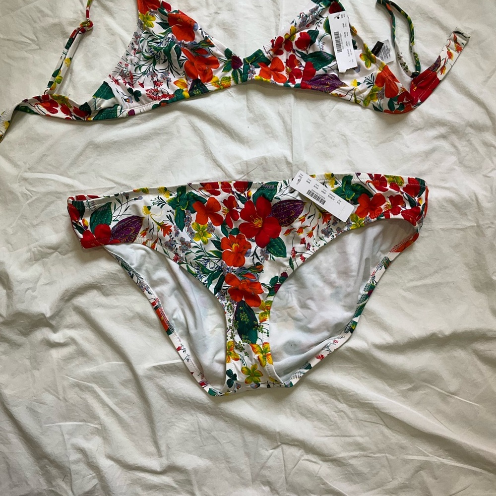 J. Crew Colorful Floral Bikini